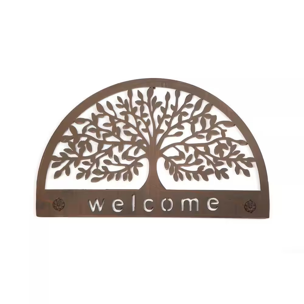 Half Moon Metal Welcome Wall Decor
