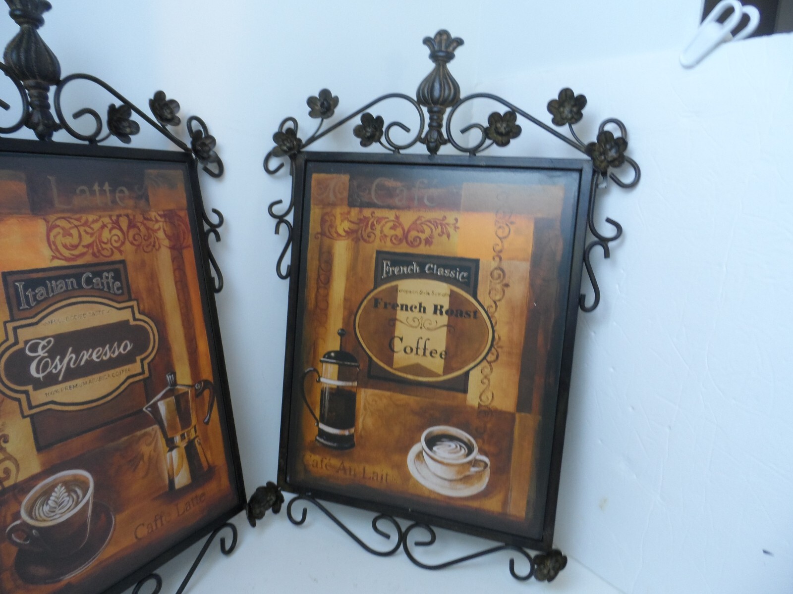 Unbranded Metal Wall Art Decor Coffee Cafe Metal Signs – Lot of 2 – 21″ x 12″