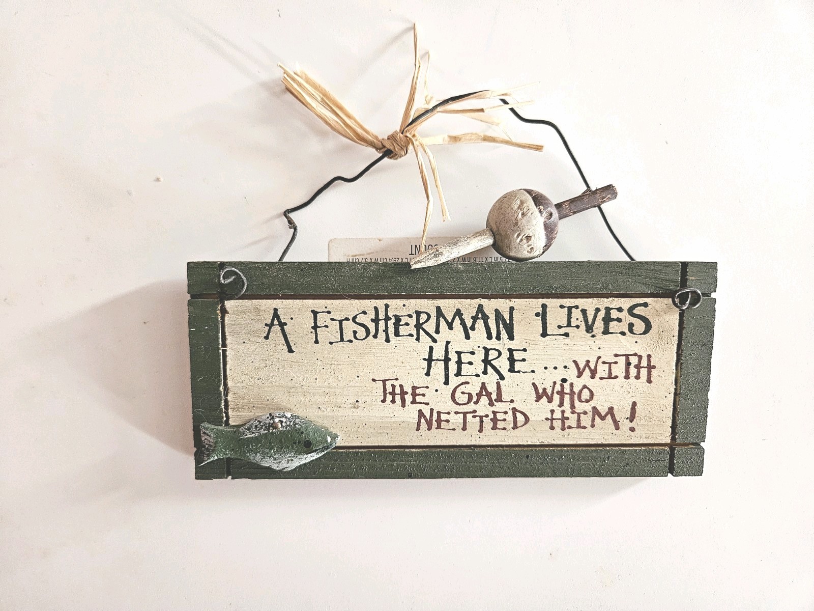Fisherman Wooden Sign Wall Decor Gift for Fisherman Cabin Lake House Man Cave
