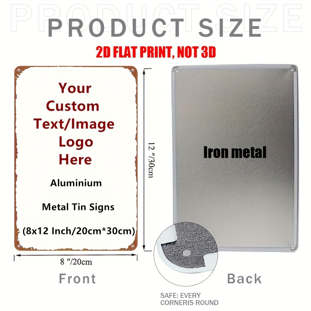 Personalized Metal Sign – Custom Photo/Text/Logo – Heavy-Duty Iron Construction↗