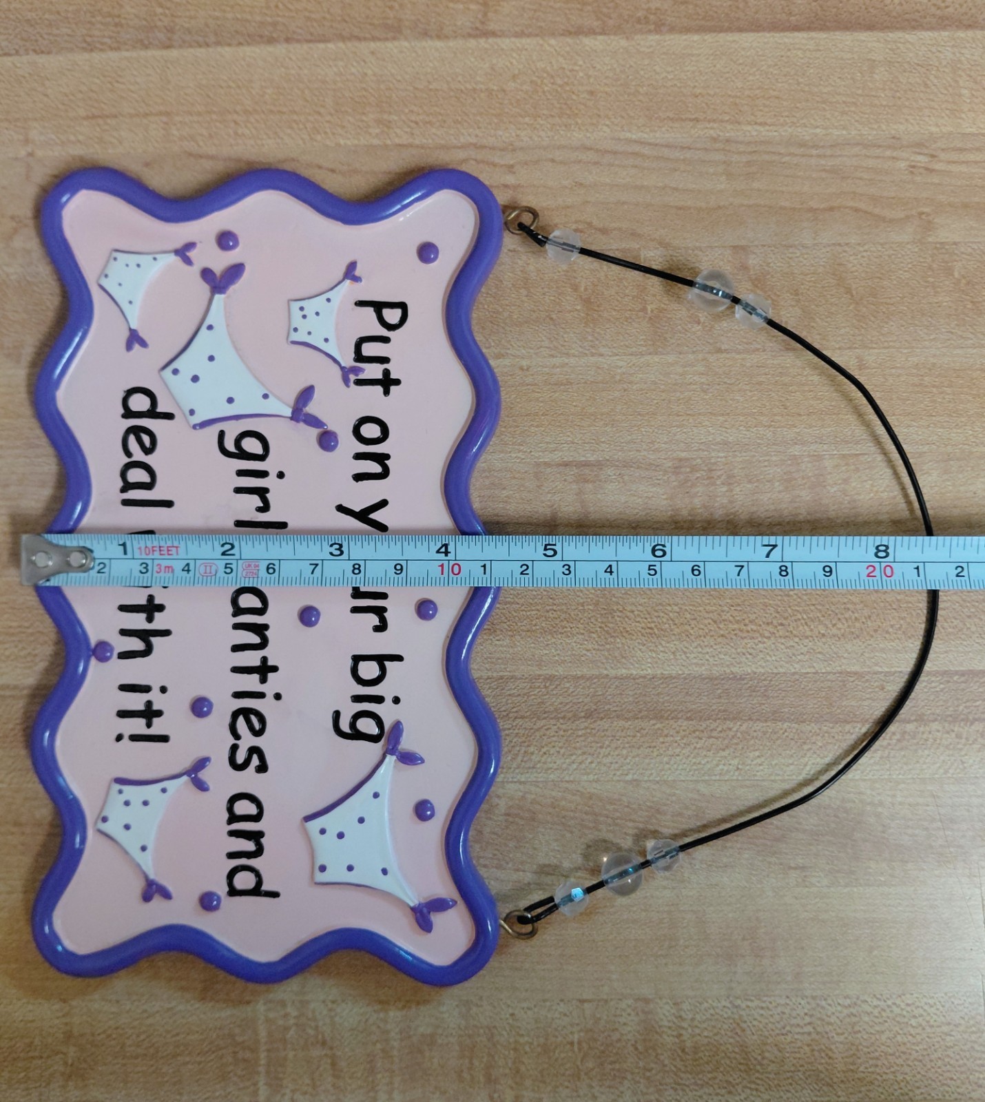 Purple Put On Your Big Girl Panties And Deal With It Wall Decor Hanging Sign