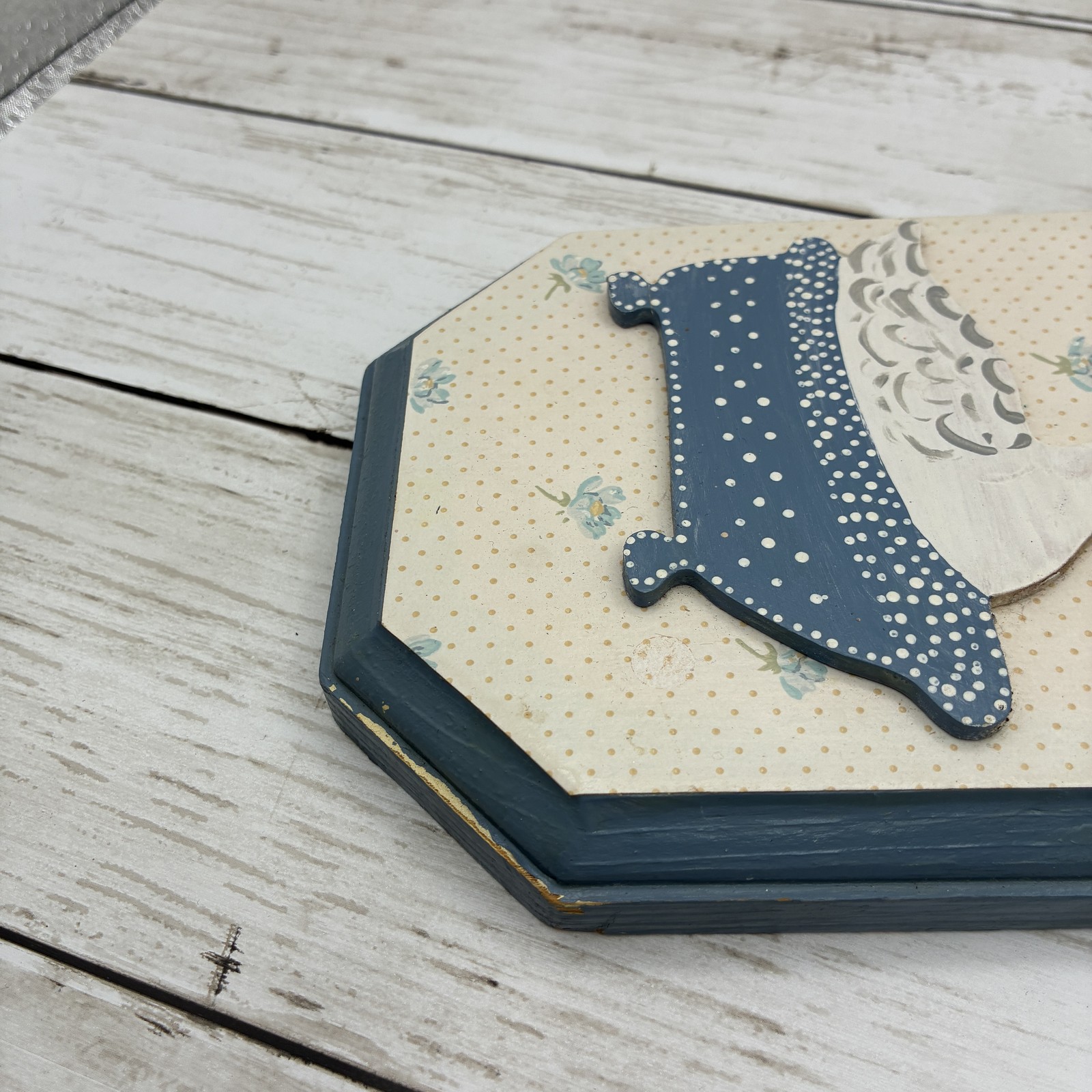 Vintage Style Country Bath Wall Plaque Decor Goose in Bathtub Handmade Wood Sign