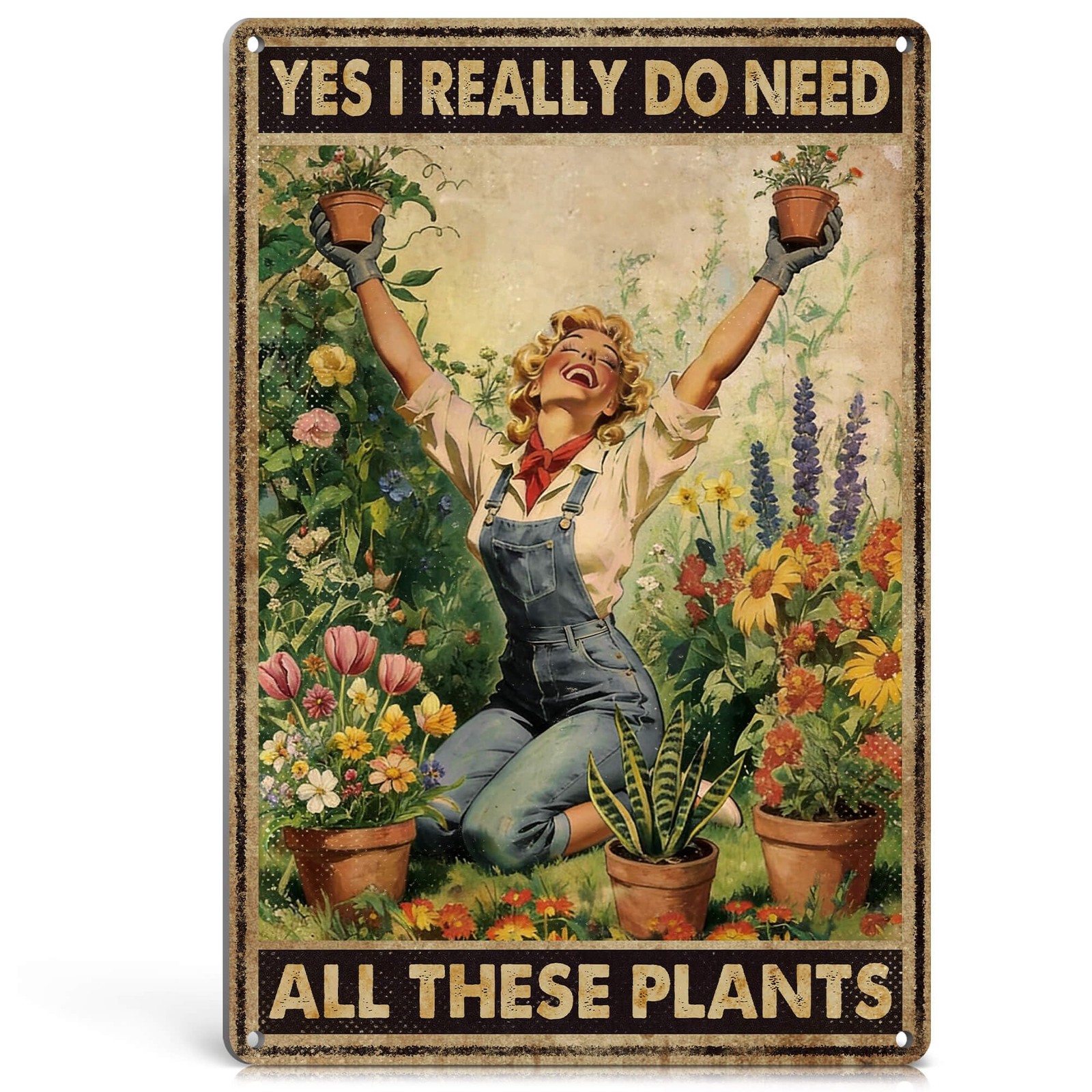 Funny Garden Signs Outdoor Garden Decor for Outside – Gardening Gifts for Pla…