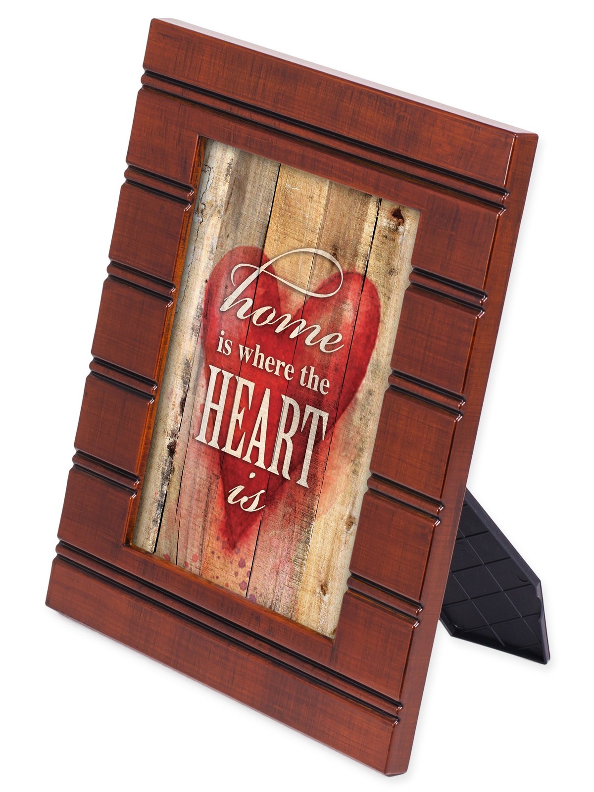 Cottage Garden Home is Where The Heart Wood 10″L x 8″W, Midnight Black