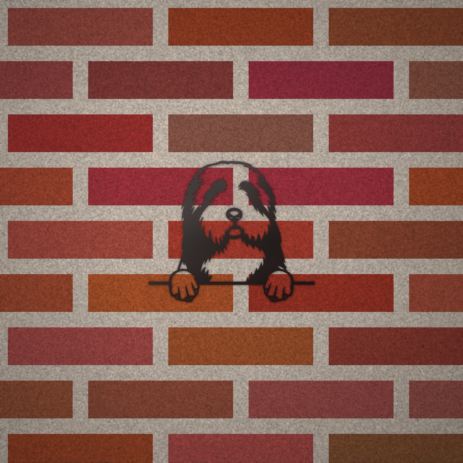 Bearded Collie Dog Lover Gift, Metallic Dog Art, Steel Breed Wall Sign