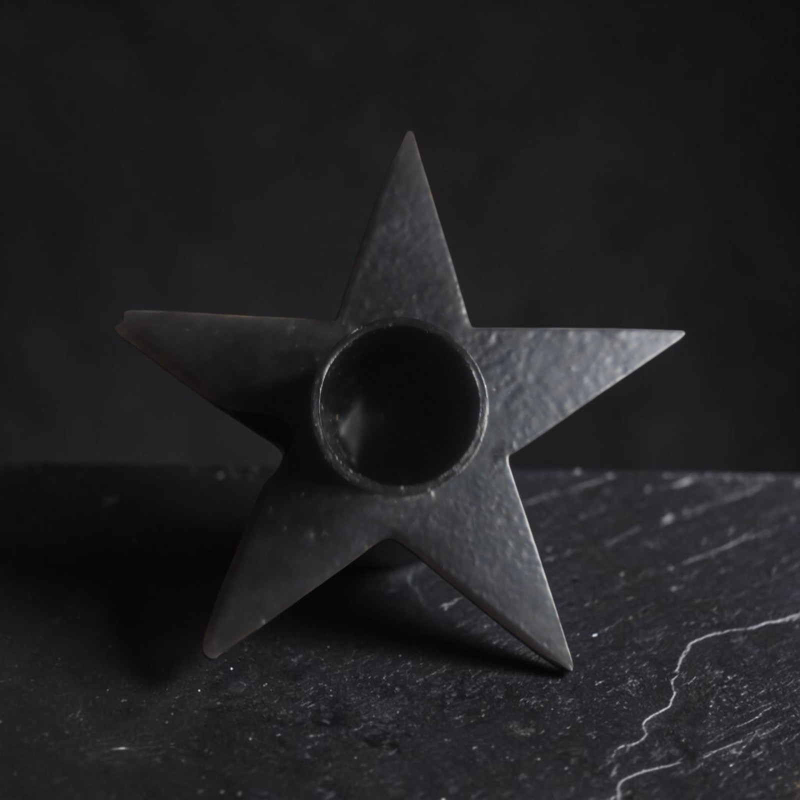 3 Primitive Style Metal Star Decor Taper Wall Hanging Candle Holder Plate Stand