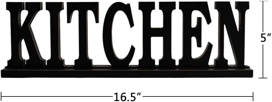 Wooden Letter Sign Decorative Freestanding Wood Sign for Home Decor Cutout Wood
