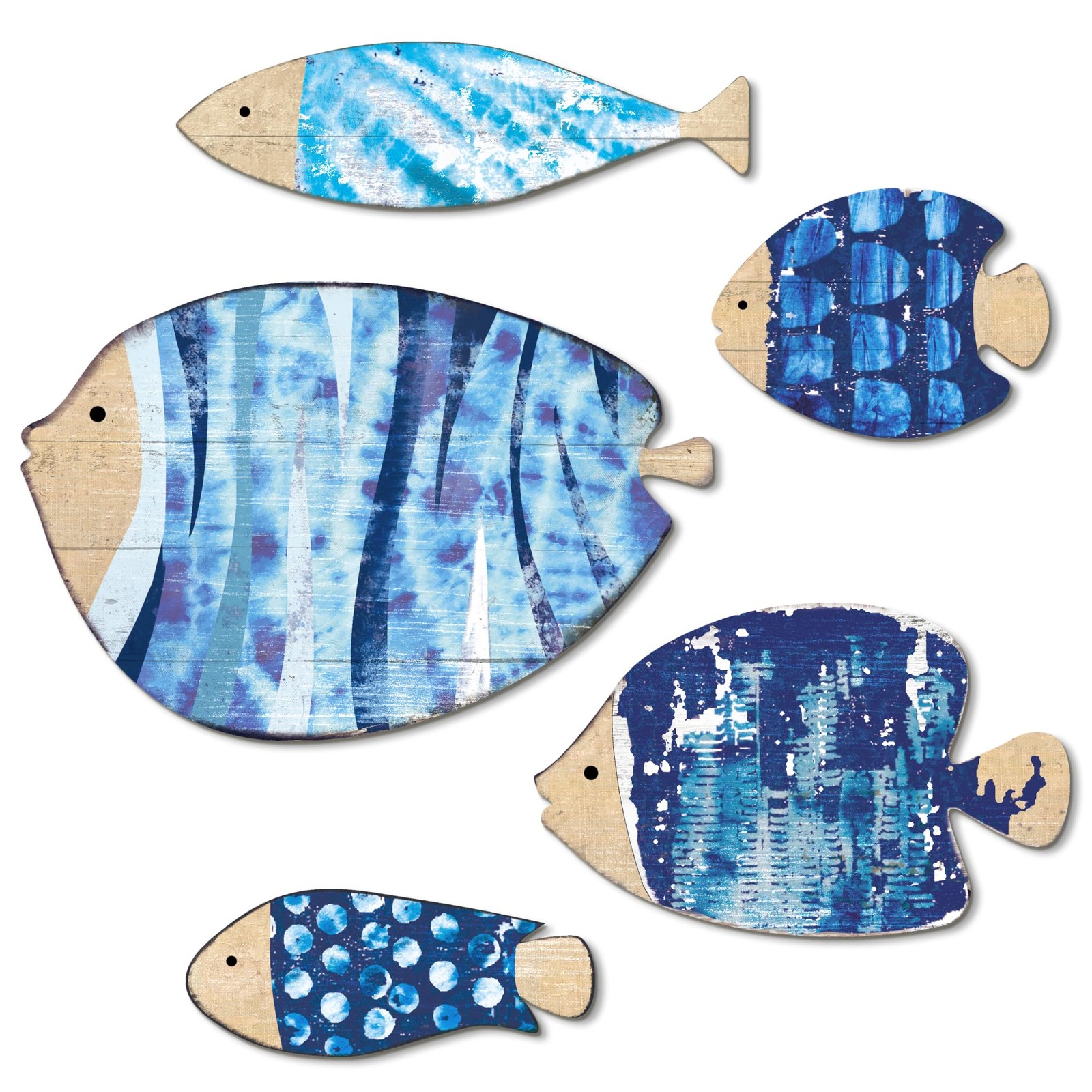 Putuo Nautical Beach Wall Decor – Wooden Fish Sculpture for Lake House, Ocean…