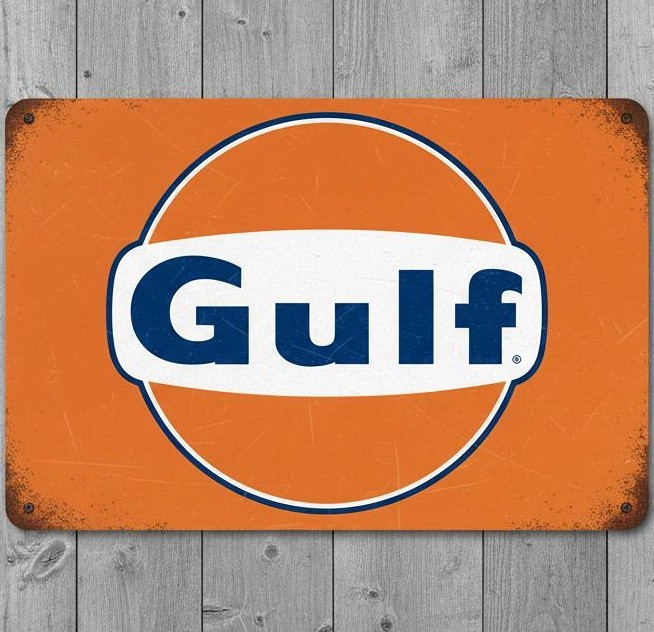 Gulf Oil 8 x 12 Vintage Style Novelty Metal Sign Made In USA New!