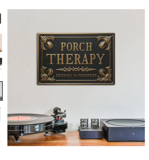 Unique Vintage Rustic Porch Therapy Spring Sign Wall Decor Indoor Outdoor 8 x 12