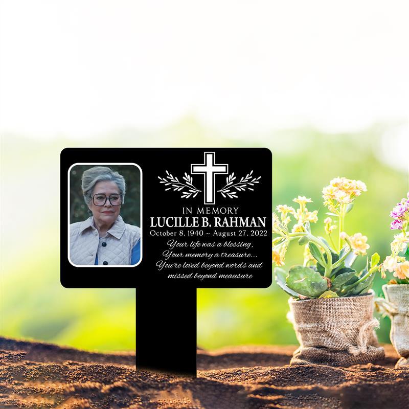 Personalized Memorial Acrylic Plaque Stake, Grave Marker Garden, Memorial Gift