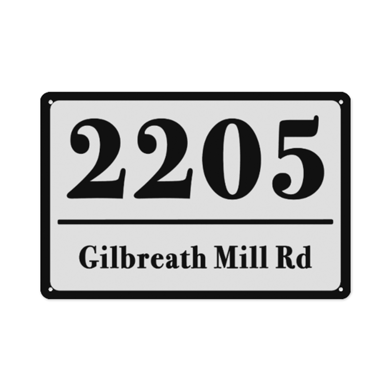 12″ x 8″ Customized Aluminum House Number Plaque Personalized Home Address Sign