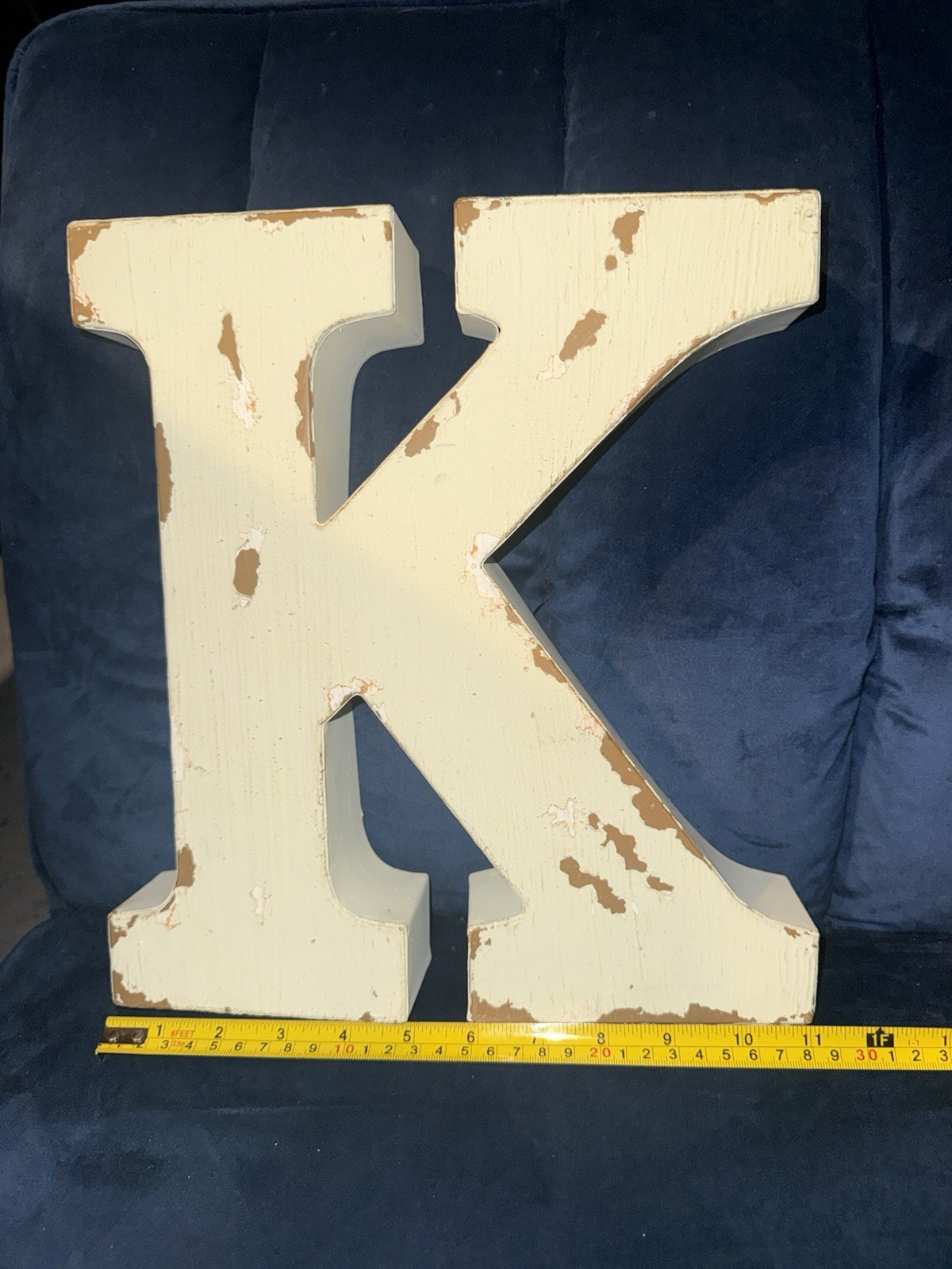 Metal 3D Block Letters 8” Rustic Country Industrial Farmhouse Natural Finish