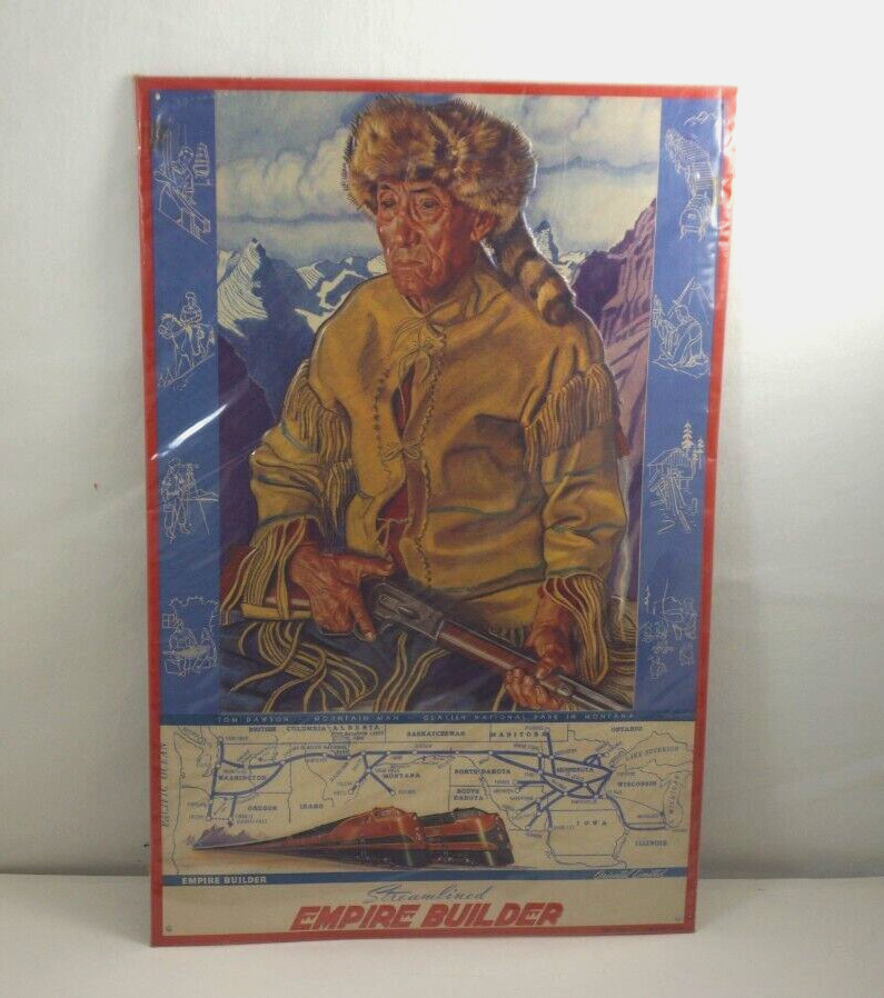 GREAT NORTHERN RAILWAY Streamlined Empire Builder Lightweight Metal Sign Style 1