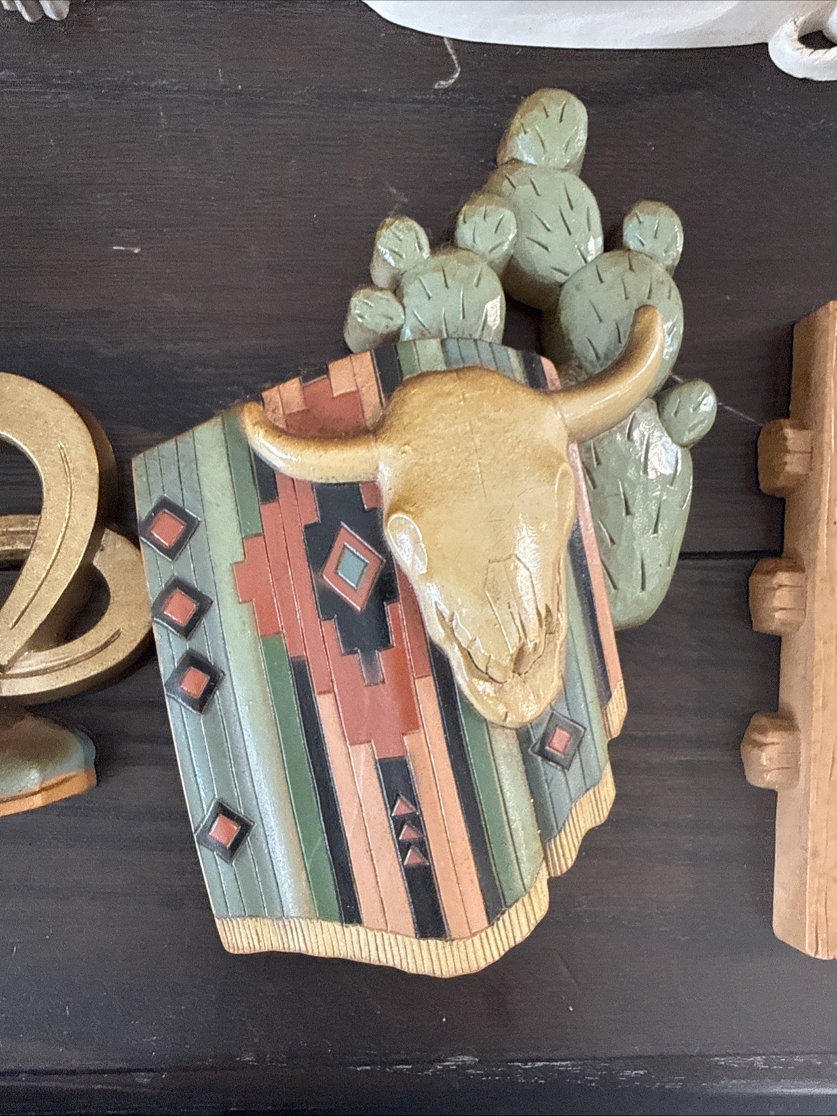 5 Vtg 1995 Home Interiors Southwest Cowboy Country Western Wall Decor Boots Hat