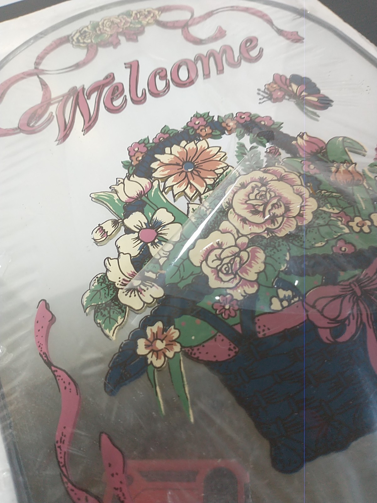 Artmark Welcome Sign/ Mirror/Flower Basket