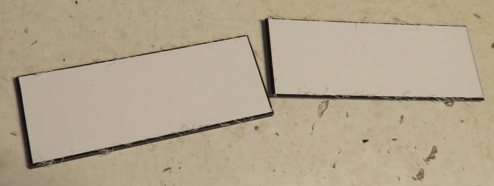 20 ea BLANKS Engraving Name Plates Plastic Labels Office Door Desk Plaques 2x.75