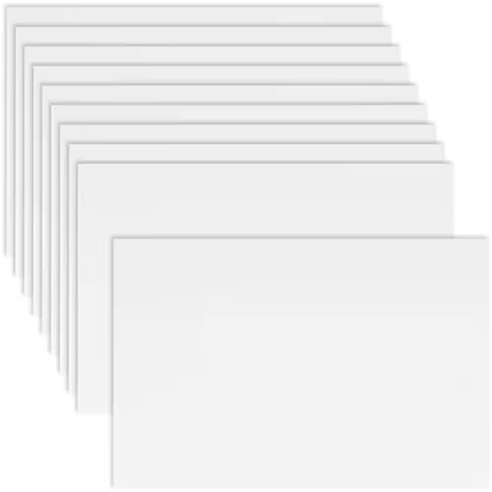 10 Pack 18 X 12 White Corrugated Plastic Sign Boards Double Sided for Events