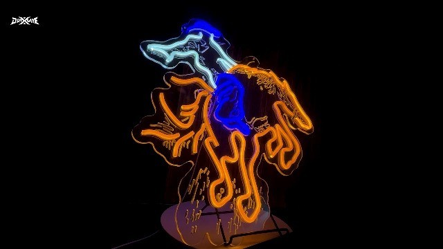 Large Cowboy Neon Wall Sign – Hip Hop Party Decor for Teen Room, Man Cave, Bar,
