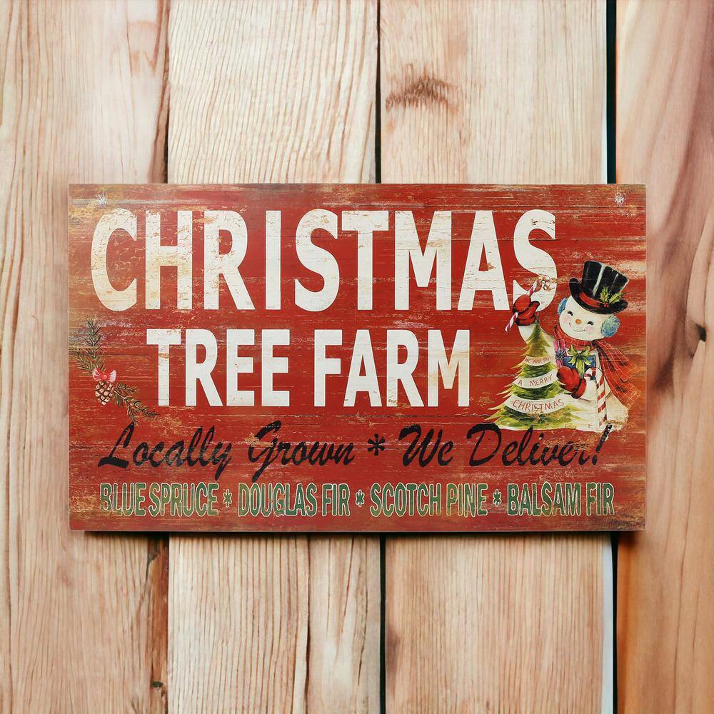 30 X 18 In. Christmas Tree Farm Wooden Plaque