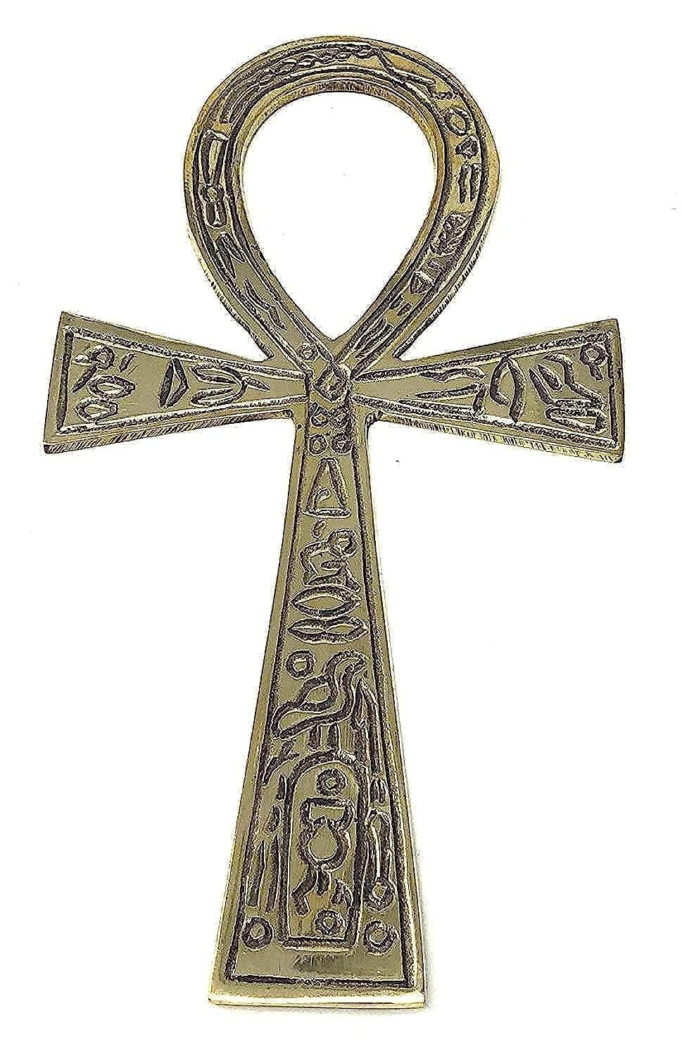 Brass Ankh Brass Large (3 1/2″ x 6 1/2″) For Altar Or Wallâ€¦ (golden)