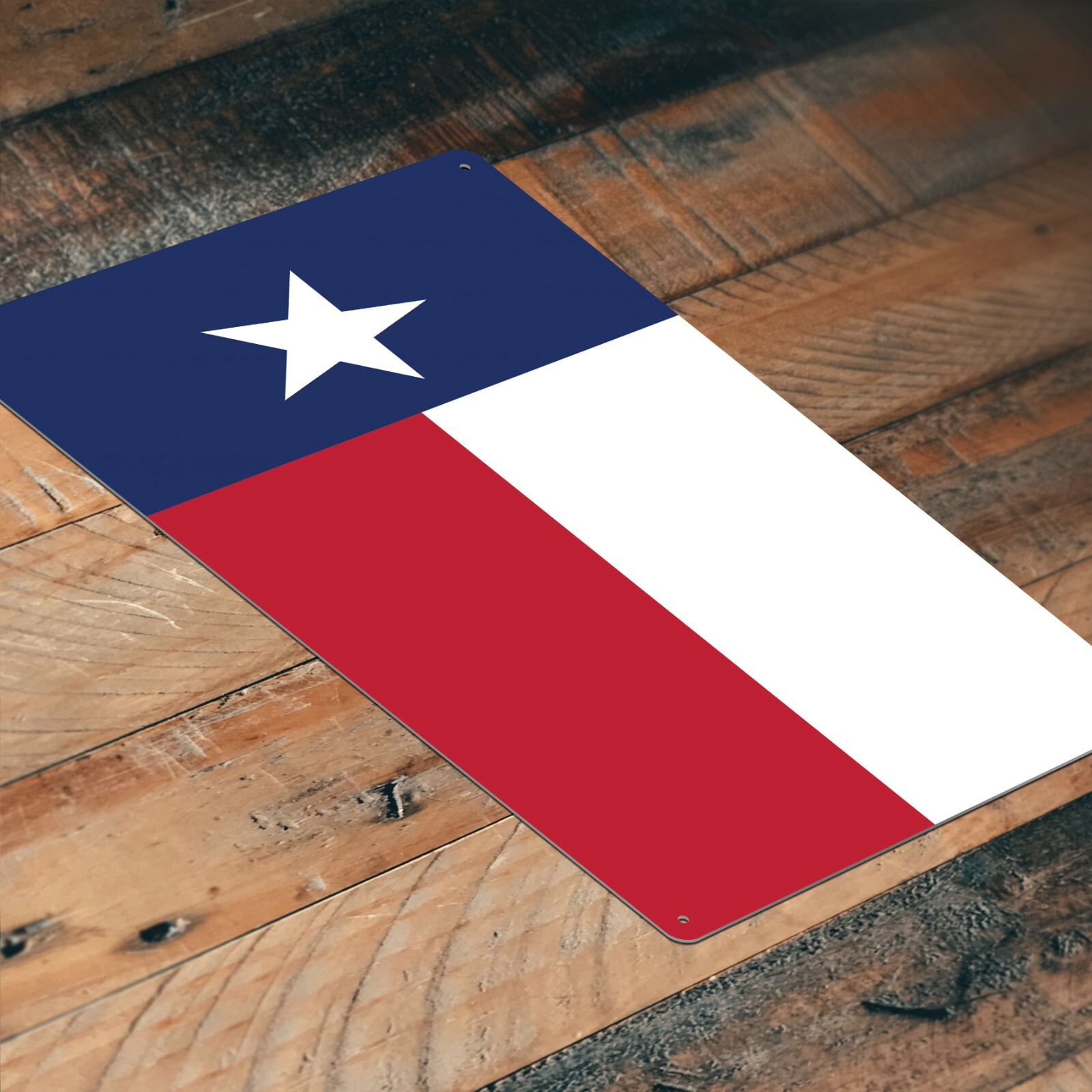 Texas State Flag Printed Aluminum Sign | 12-Inch by 8-Inch | FS140