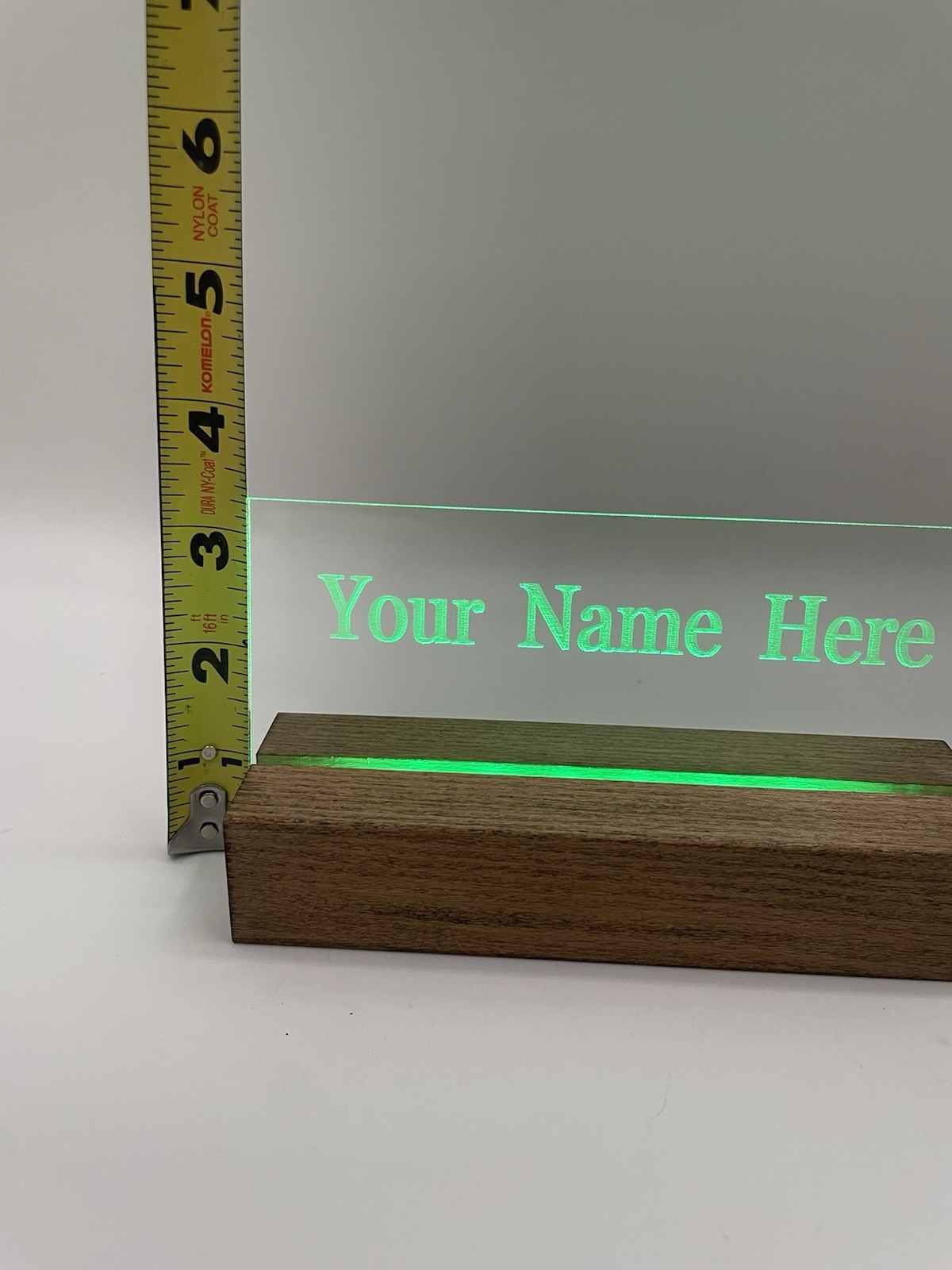 Engraved Name Plate, Personalized Business Logo . LED Acrylic.