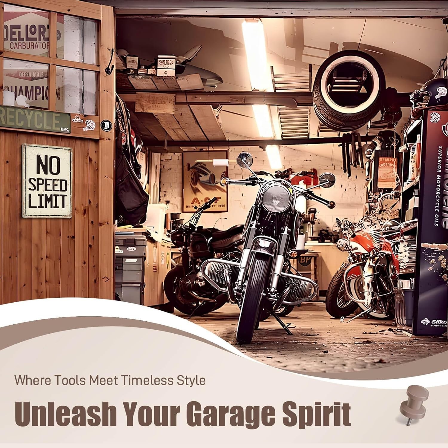 Vintage No Speed Limit Metal Sign – Fun Wall Art for Garage & Man Cave