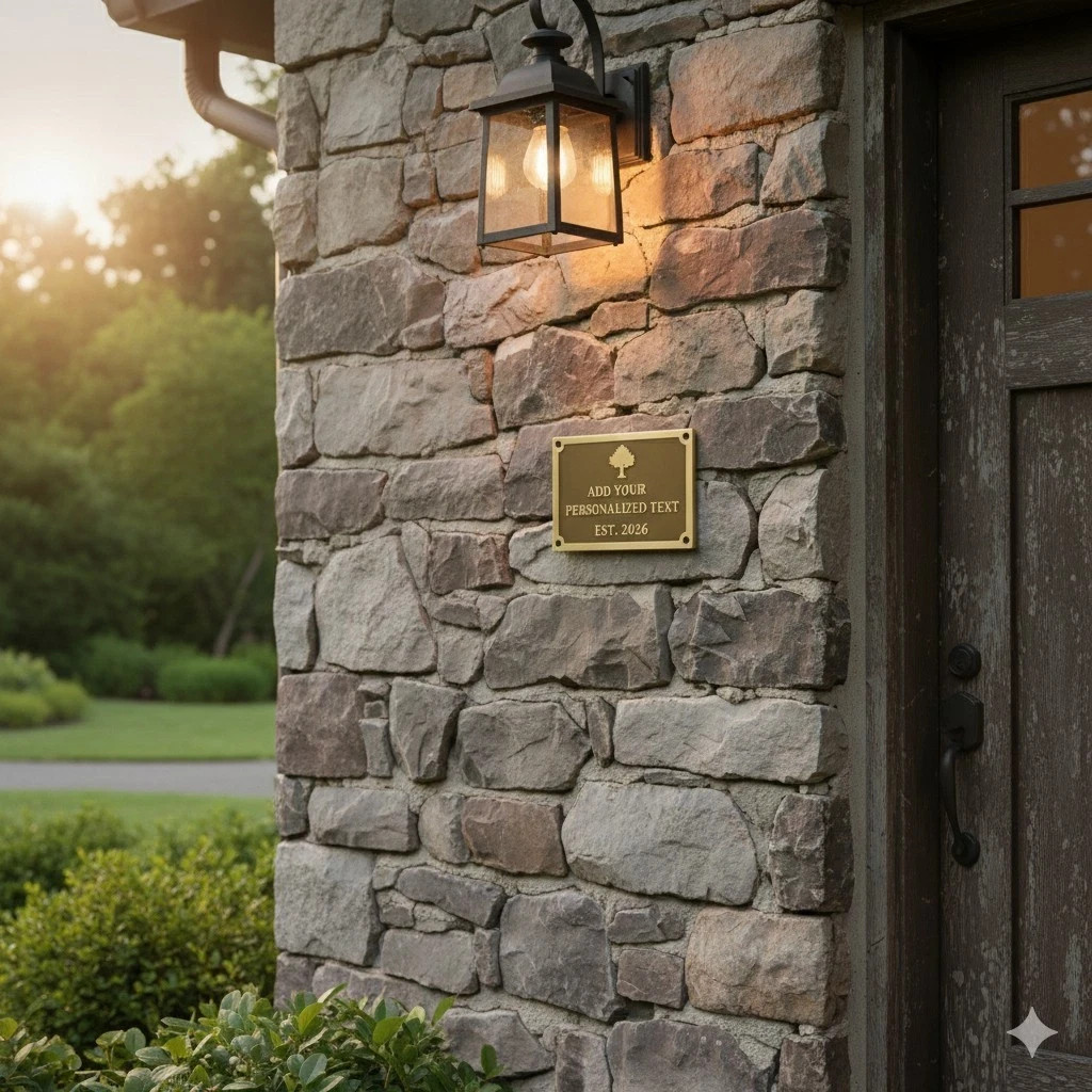 Personalized bronze address signs – Solid bronze plaques for front door