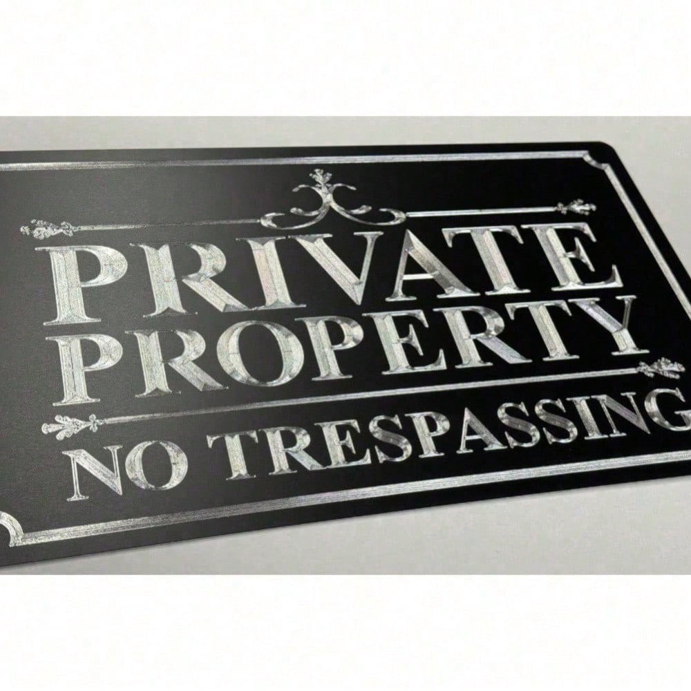Private Property No Trespassing Sign Reflective Metal Weatherproof Warning Sign