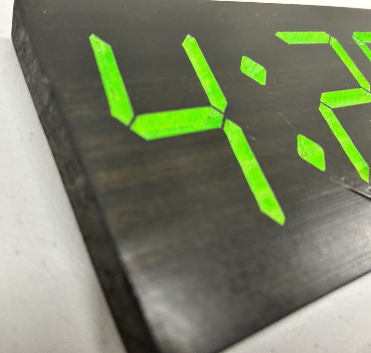 Handcrafted Wooden Time is 420 Faux Digital Clock Marijuana Carved Handmade Sign