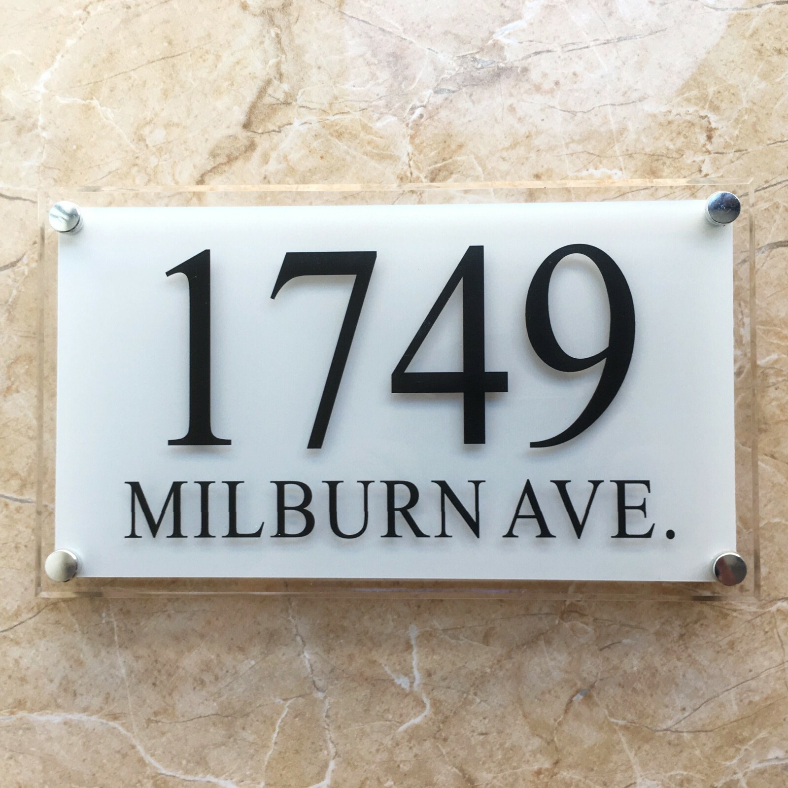 Large MODERN Crystal effect House Signs Plaques Door Numbers Name Plate elegant!