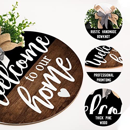 Welcome To 12X12inches Wood To Our Home 1.0 Count Rustic Farmhouse