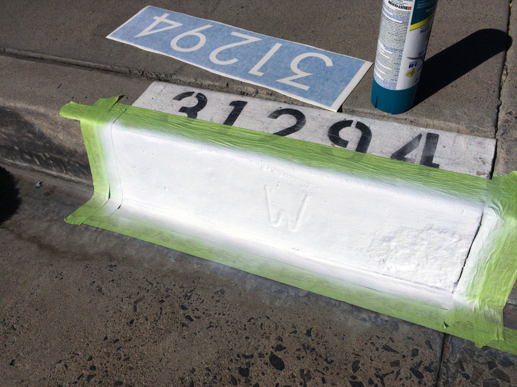Modern Curb House Number Stencil; 4″, Mid Century, Palm Springs, Neutra, Atomic