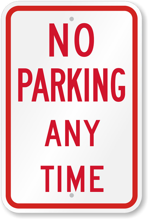 No Parking Sign Weatherproof Aluminum 8×12 Outdoor Metal Traffic Sign