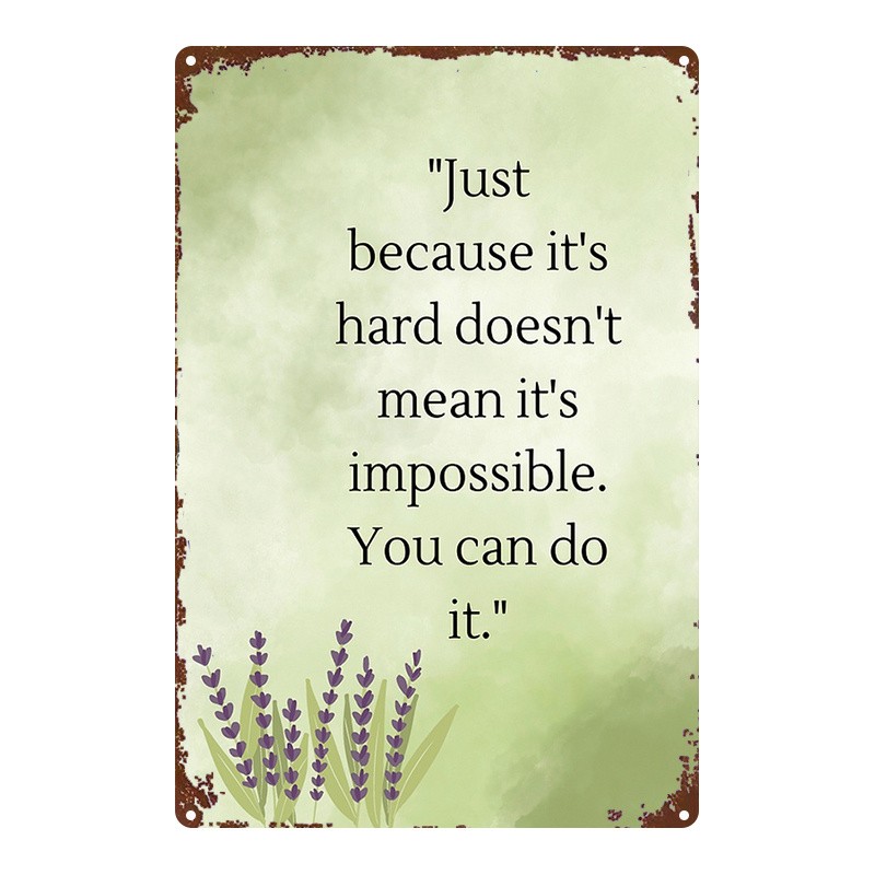 Metal Sign Lavender Quote Wall Art 8X12 Inches