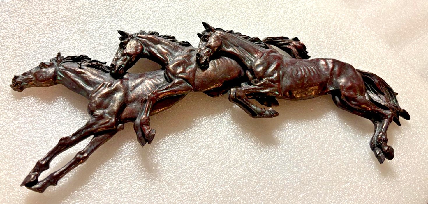 Horses 2005 Wall Hanging Bronze Like Resin 3D