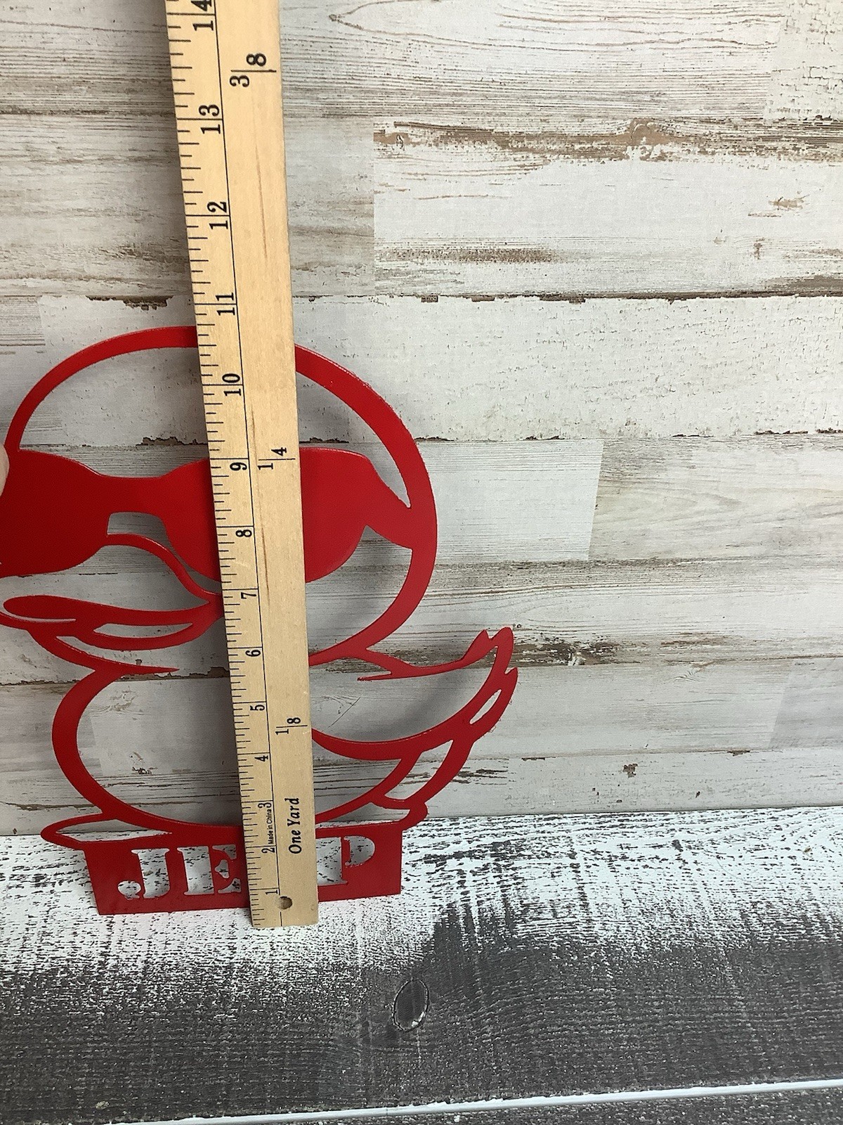 Jeep Duck Sign Red Metal Art 11″x9″ Made in USA