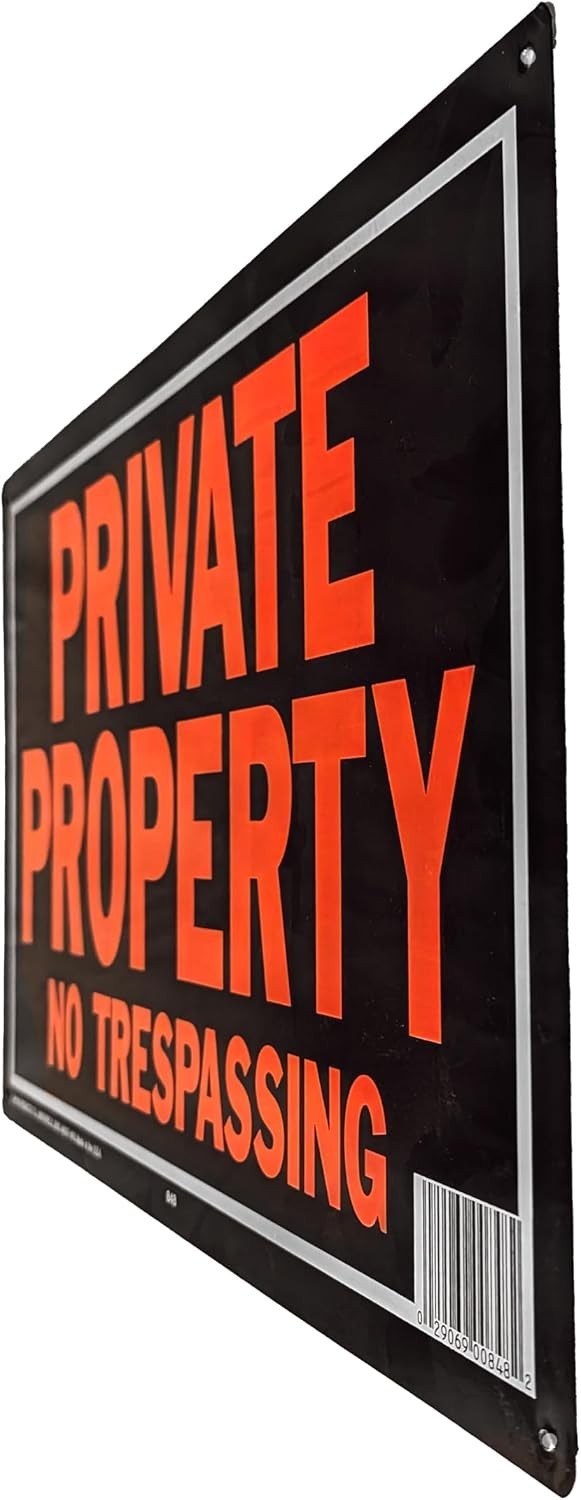 Durable Aluminum No Trespassing Signs – High-Contrast, 9.25″ x 14″ (2 Pack)