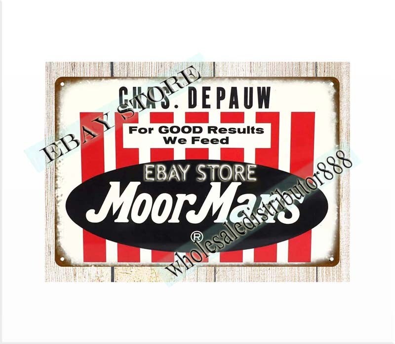 Moormans feed Ranch Farm Poultry Livestock Hog Barn Cattle metal tin sign