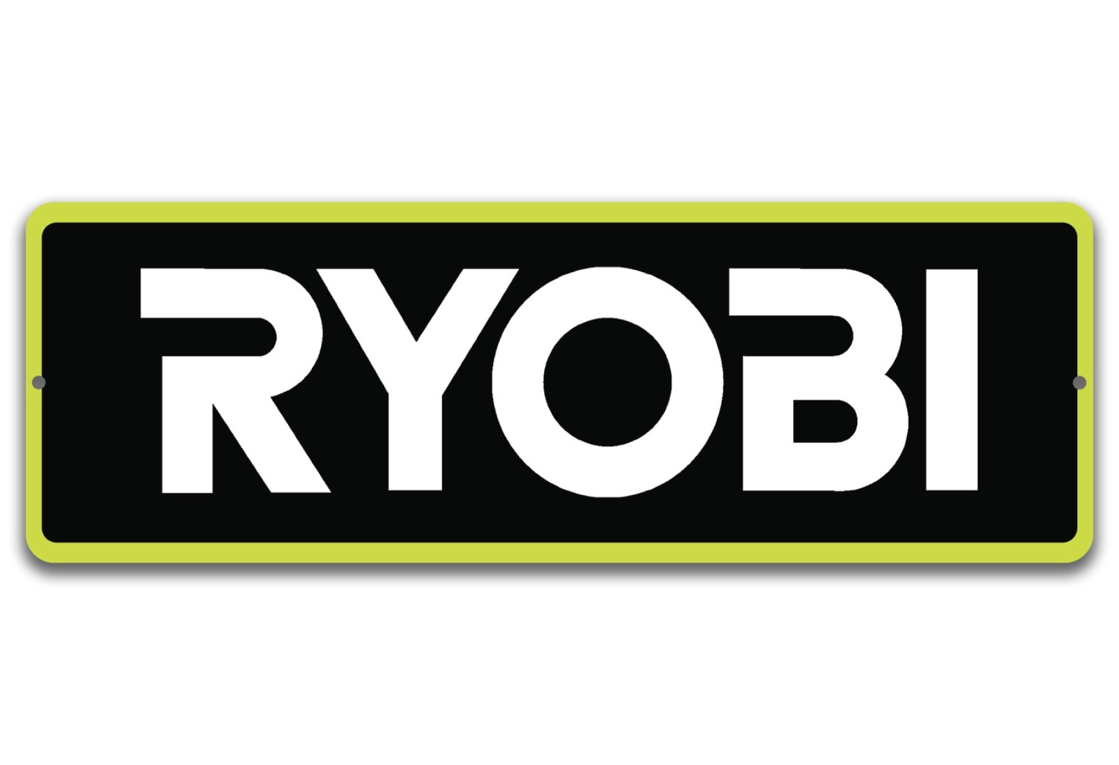 TIN SIGN Ryobi Tin Metal Sign 6″X18″ Tool Box Tools Equipment Sign Decor