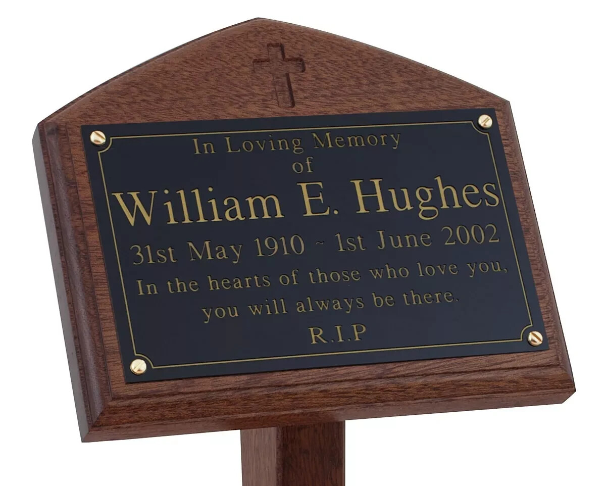 Customized memorial heavy brass metal outdoor plaque – Garden memorial plaque- C