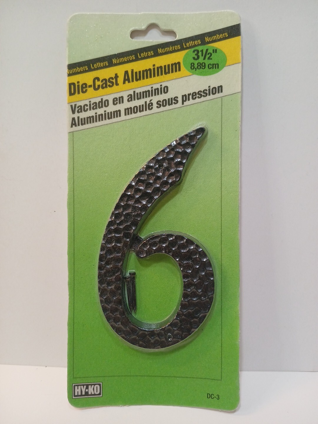 Hy-Ko 3-1/2″ Black Die-Cast Aluminum Nail-On #6 (DC-3)