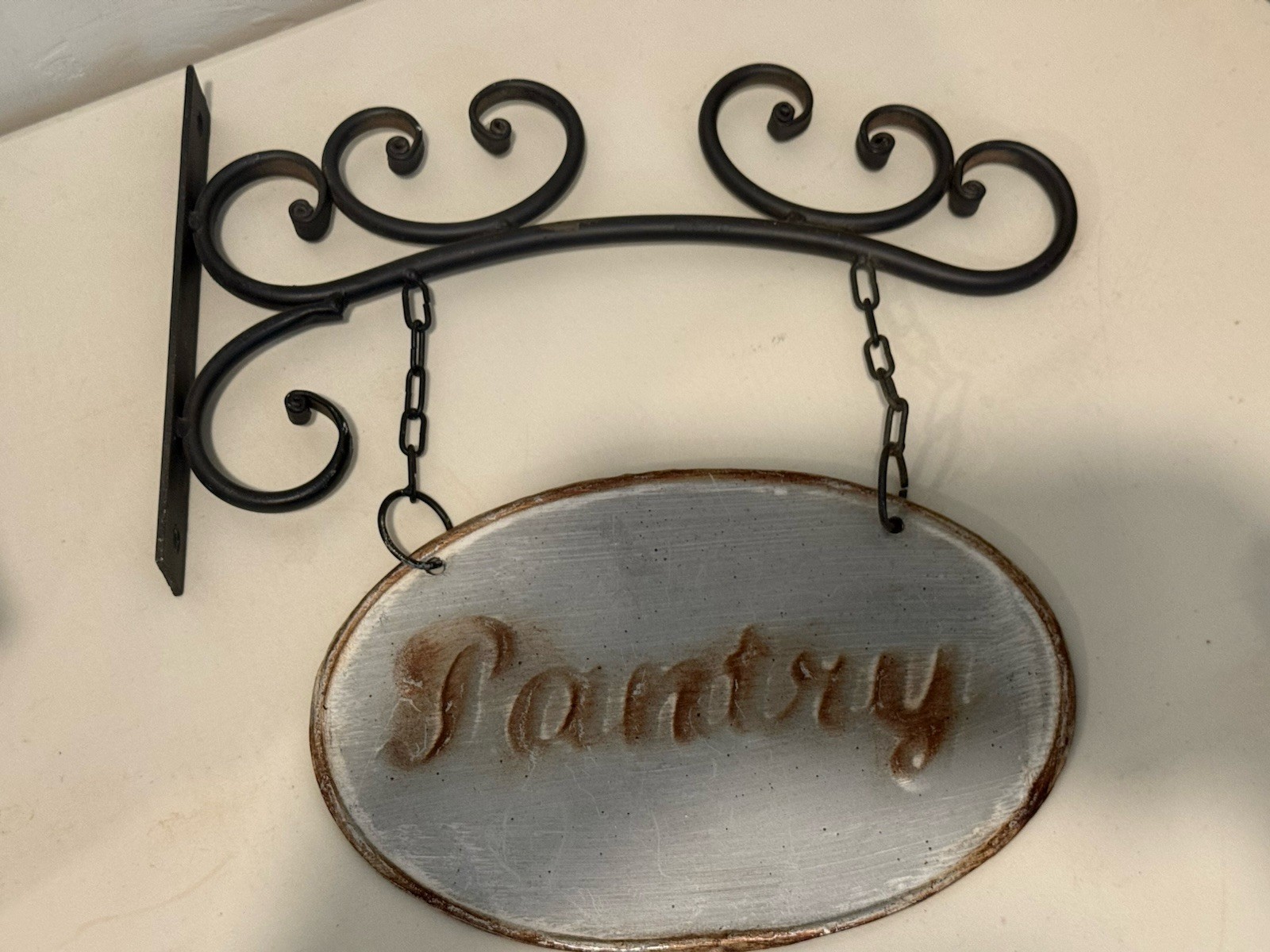 Vintage Rustic Pantry Double-Sided Sign French Country Decor Farmhouse Cottage