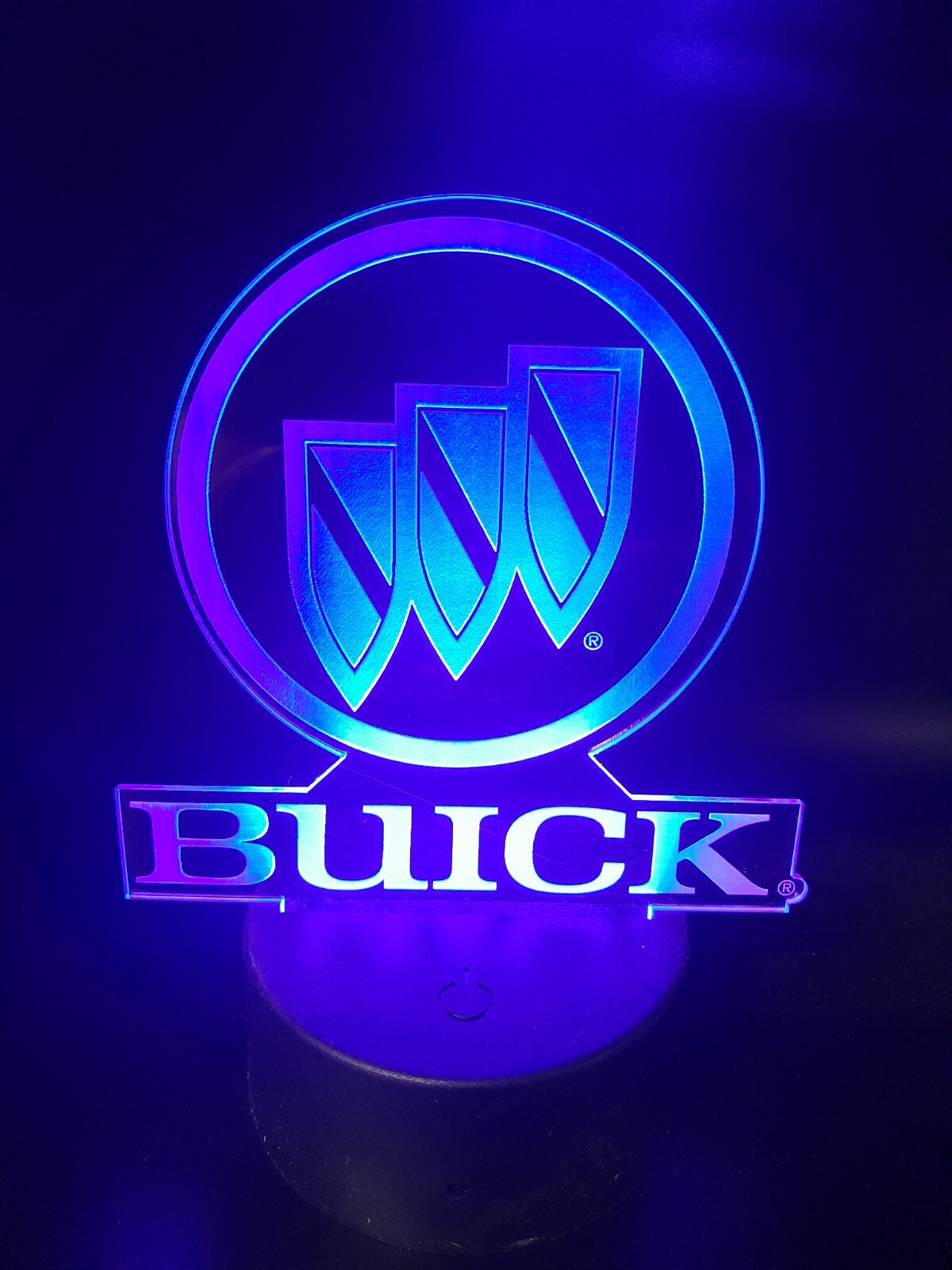 Edge Lit Tabletop Sign, Multi-Colored LED, Desk Lamp, Night Light Buick