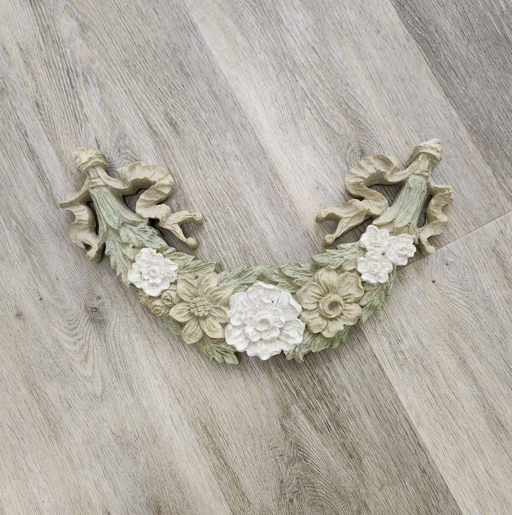 Vintage Shabby Chic Floral Cottage Wall Furniture Wooden Plaque