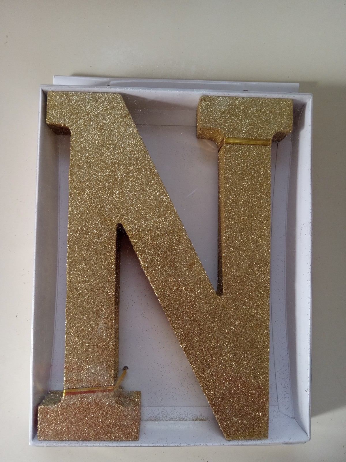 🌟Gold Glitter Letter – N: Home Decor And Decoration (9 in. X 6.5 in.)