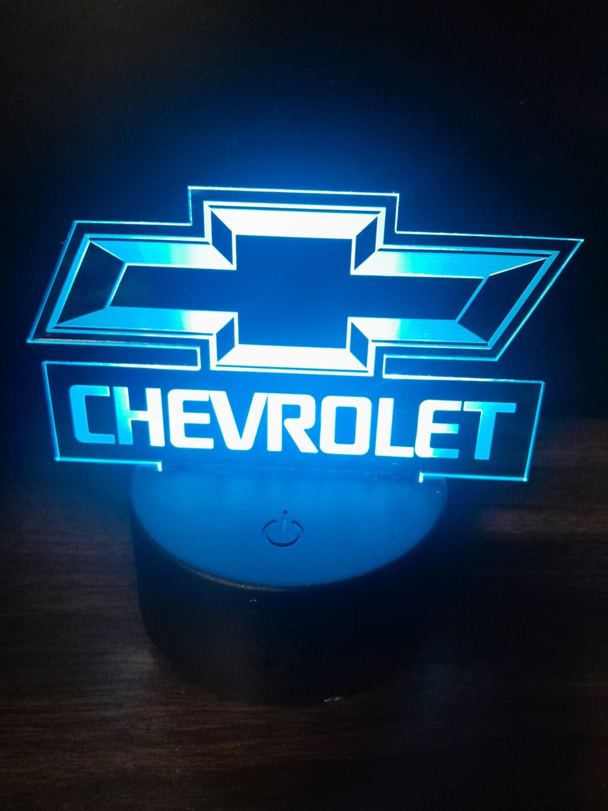 Edge Lit Tabletop Sign, Multi-Colored LED, Desk Lamp, Night Light Chevrolet