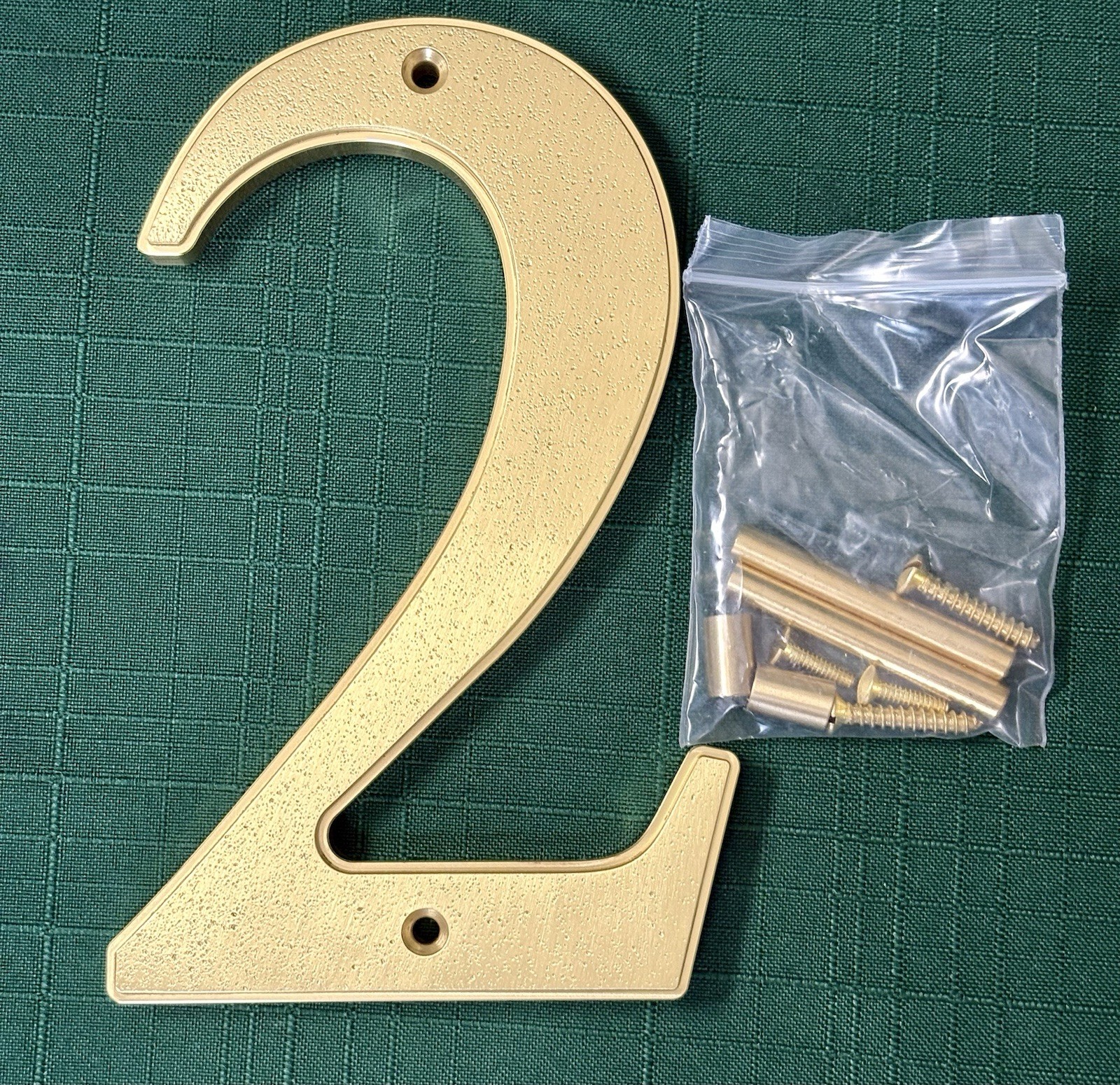 Rejuvenation Hardware 6″ JERICHO AGED BRASS Address House Number 2 NIB Wms Sonom
