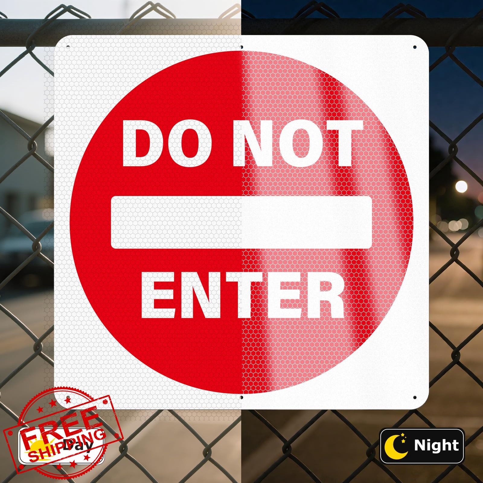 Anobell Red 24 x 24 Inch Do Not Enter Sign